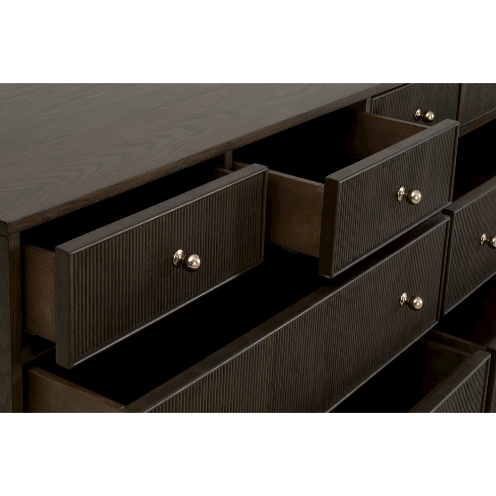 Bronze Bay Transitional Highland 8-Drawer Double Dresser. Picture 7