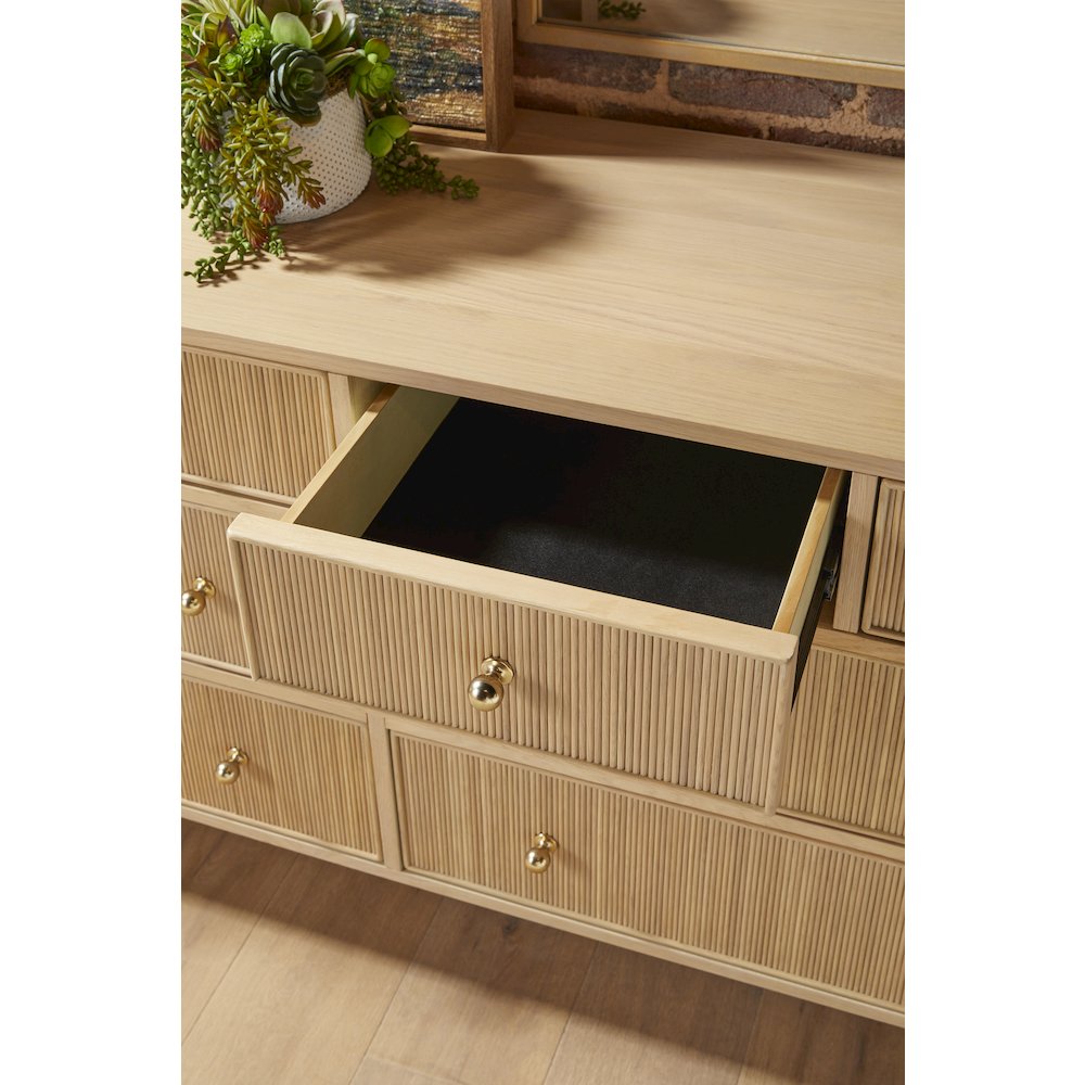 Bronze Bay Transitional Highland 8-Drawer Double Dresser. Picture 13