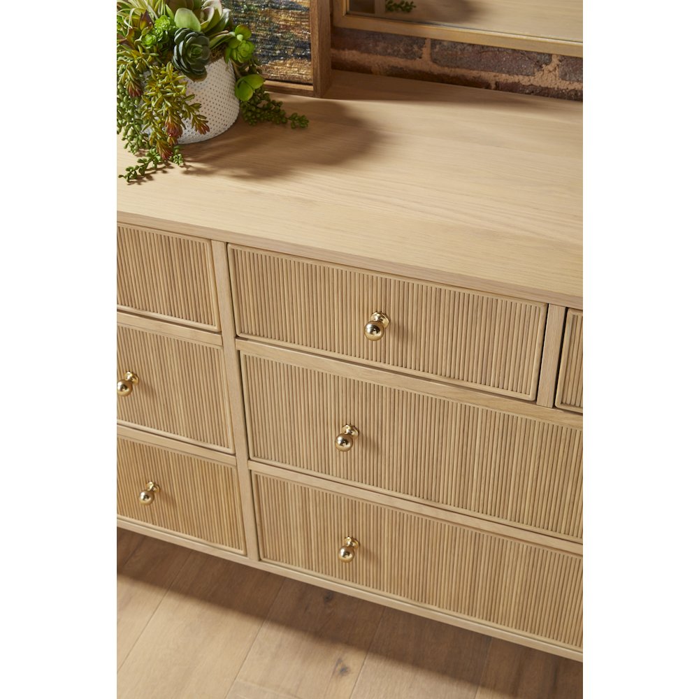 Bronze Bay Transitional Highland 8-Drawer Double Dresser. Picture 14