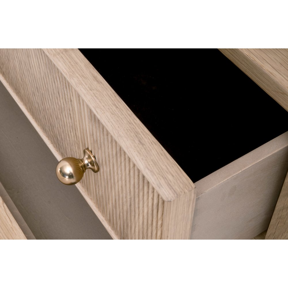 Bronze Bay Transitional Highland Open Shelf 2-Drawer Nightstand. Picture 7