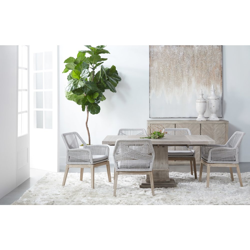 Traditions Transitional Hudson 44" Square Extension Dining Table. Picture 2