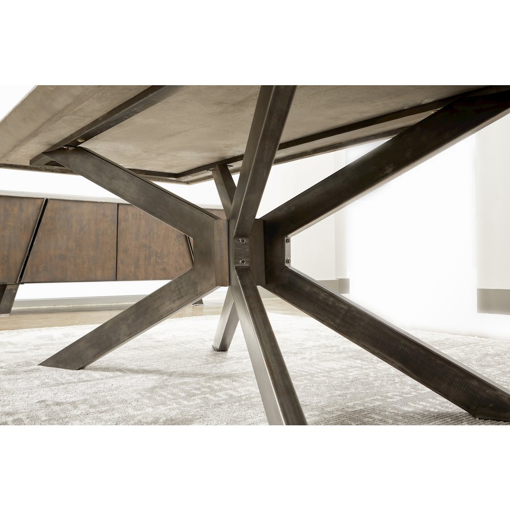 District Contemporary Industry Rectangle Dining Table. Picture 4