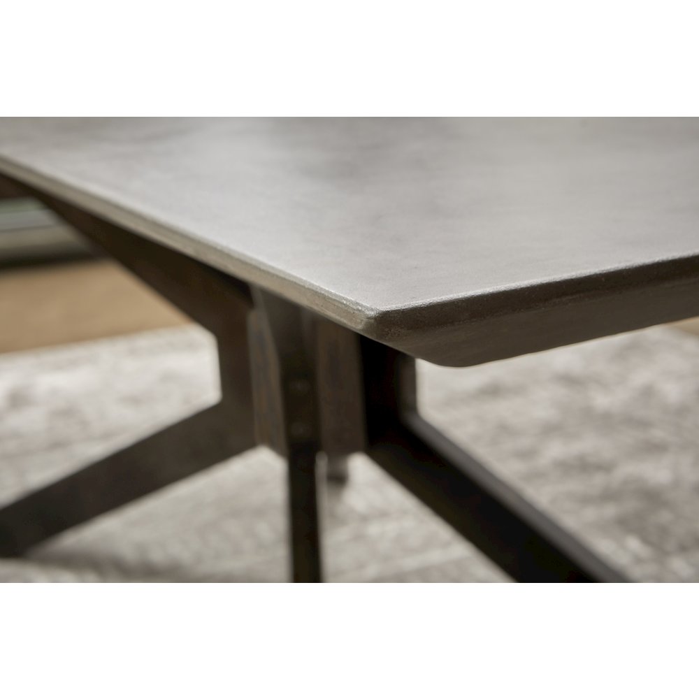 District Contemporary Industry Rectangle Dining Table. Picture 5