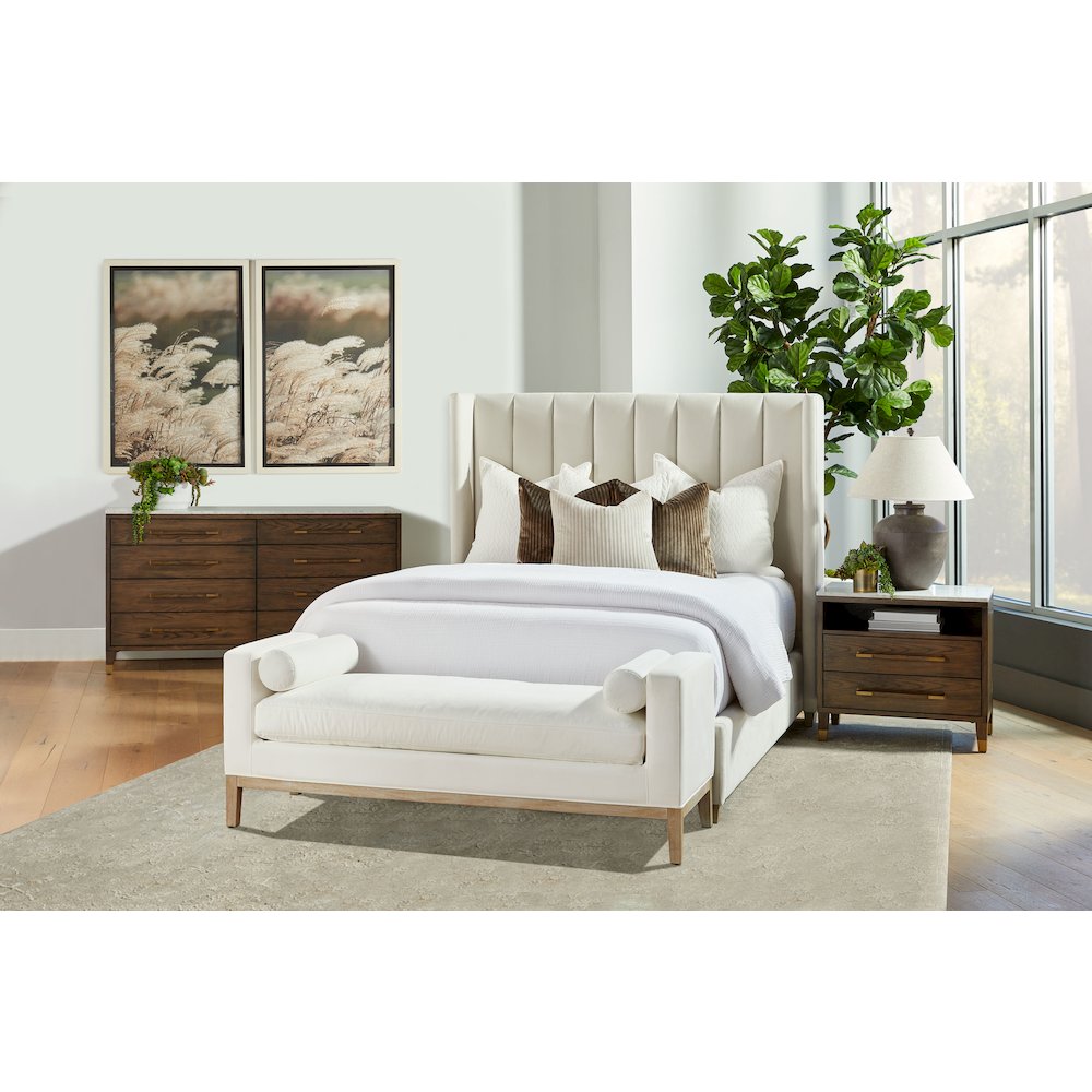 Stitch & Hand - Dining & Bedroom Transitional Keaton Upholstered Bench. Picture 12