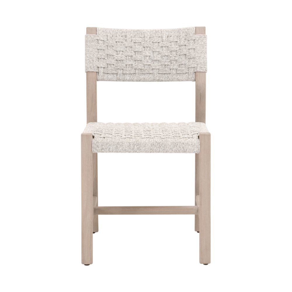 Woven - Outdoor  Transitional Kitts Indoor/Outdoor Dining Chair, Set of 2. Picture 1