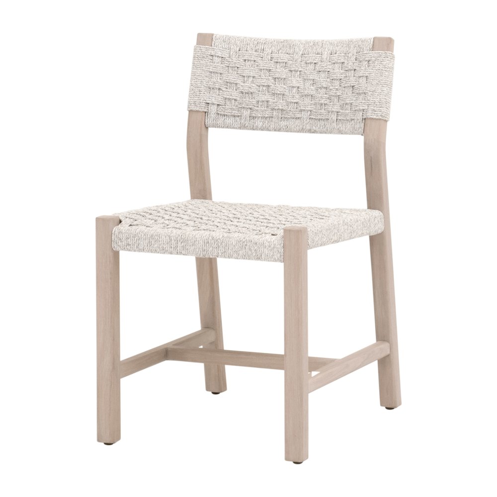 Woven - Outdoor  Transitional Kitts Indoor/Outdoor Dining Chair, Set of 2. Picture 2