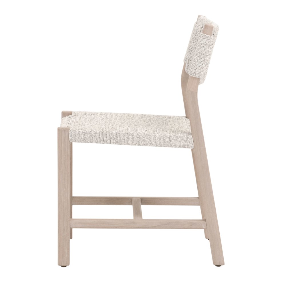 Woven - Outdoor  Transitional Kitts Indoor/Outdoor Dining Chair, Set of 2. Picture 3