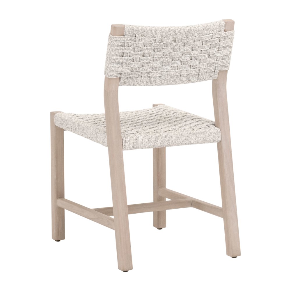 Woven - Outdoor  Transitional Kitts Indoor/Outdoor Dining Chair, Set of 2. Picture 4