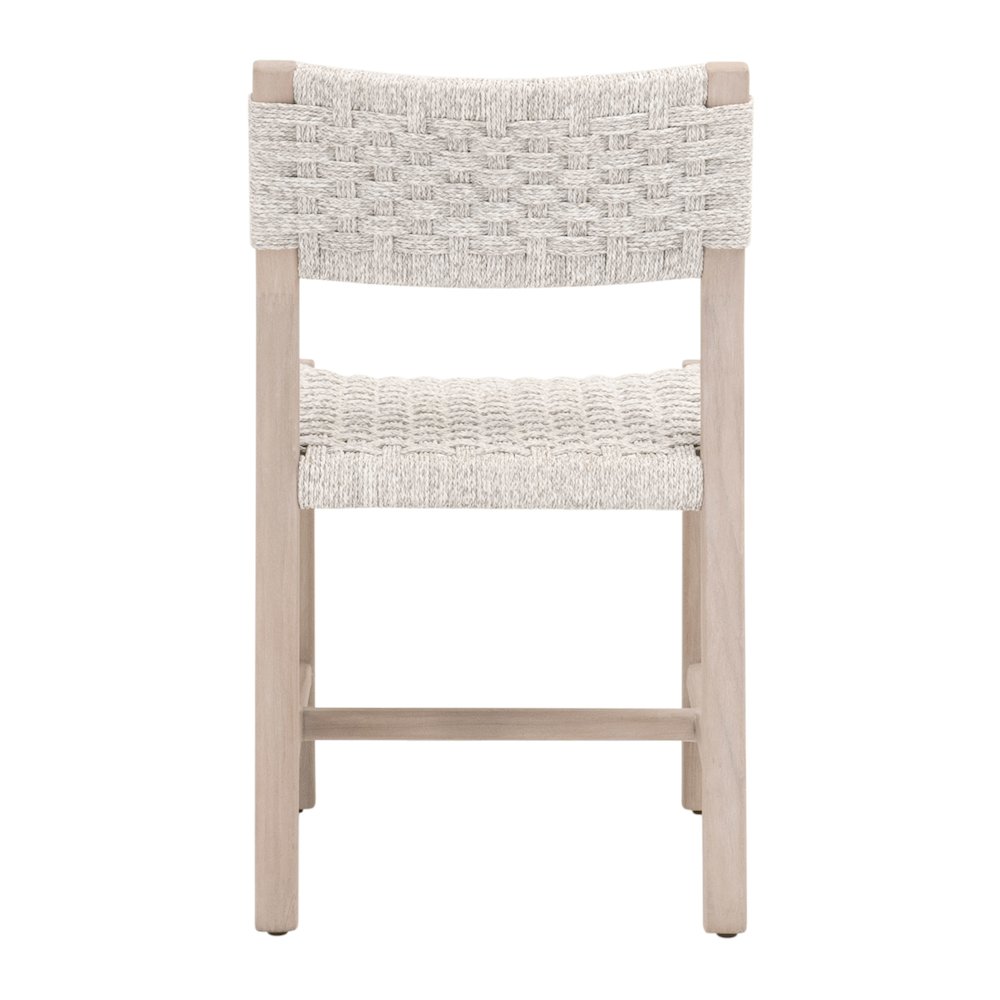 Woven - Outdoor  Transitional Kitts Indoor/Outdoor Dining Chair, Set of 2. Picture 5