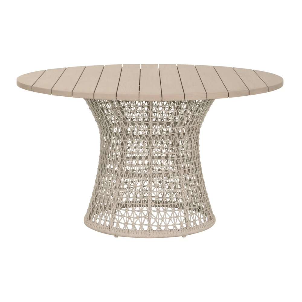 Woven - Outdoor  Transitional Knit Outdoor 54" Round Dining Table. Picture 1