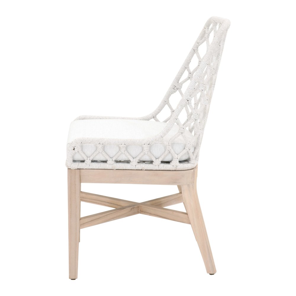 Woven - Outdoor  Transitional Lattis Outdoor Dining Chair. Picture 3