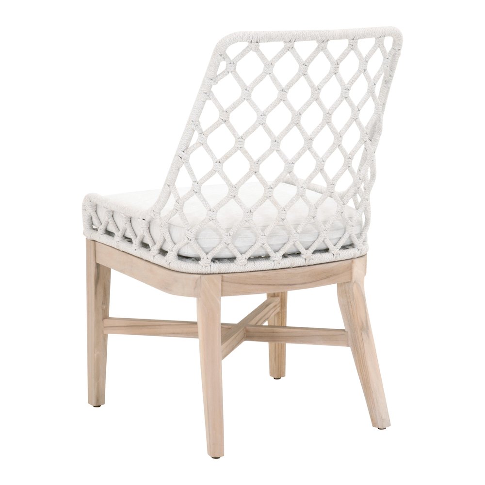 Woven - Outdoor  Transitional Lattis Outdoor Dining Chair. Picture 4