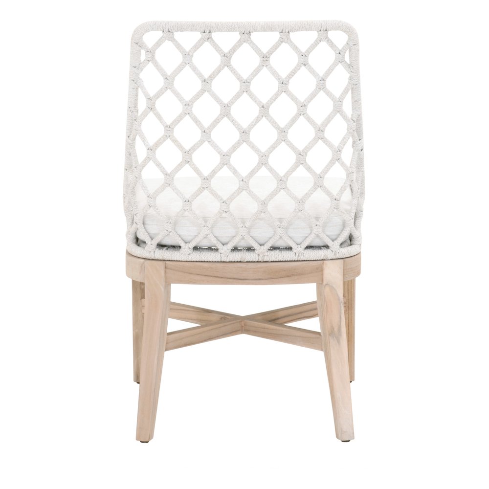 Woven - Outdoor  Transitional Lattis Outdoor Dining Chair. Picture 5