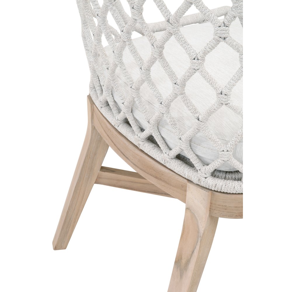 Woven - Outdoor  Transitional Lattis Outdoor Dining Chair. Picture 7