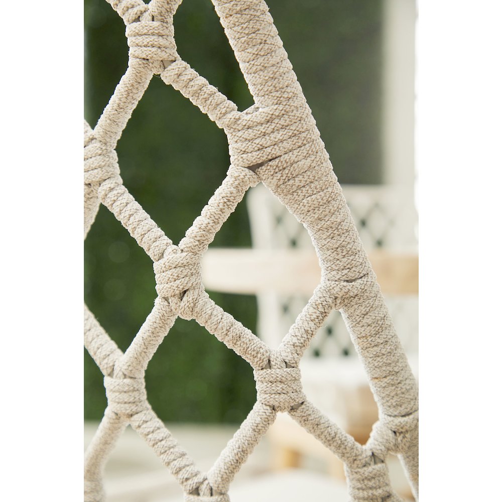Woven - Outdoor  Transitional Lattis Outdoor Dining Chair. Picture 9