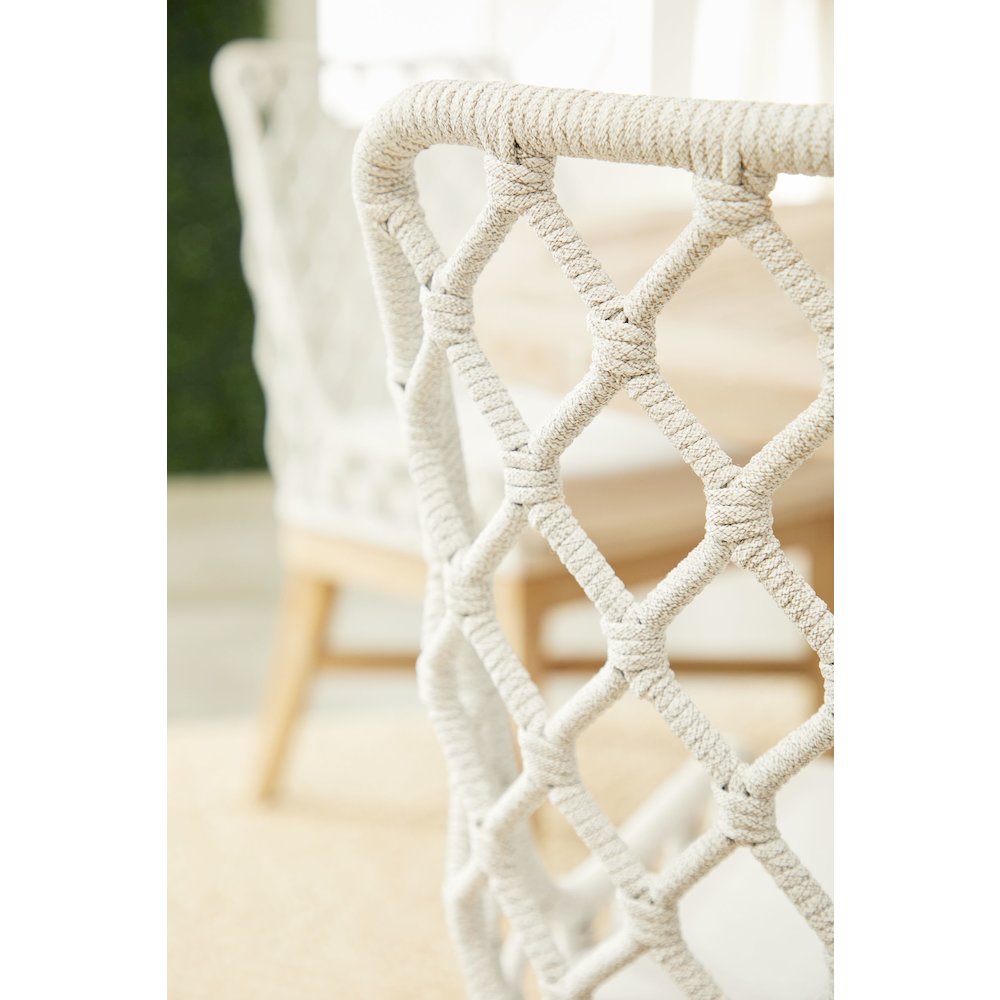 Woven - Outdoor  Transitional Lattis Outdoor Dining Chair. Picture 10