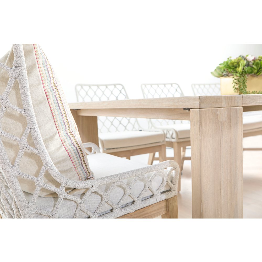Woven - Outdoor  Transitional Lattis Outdoor Dining Chair. Picture 14