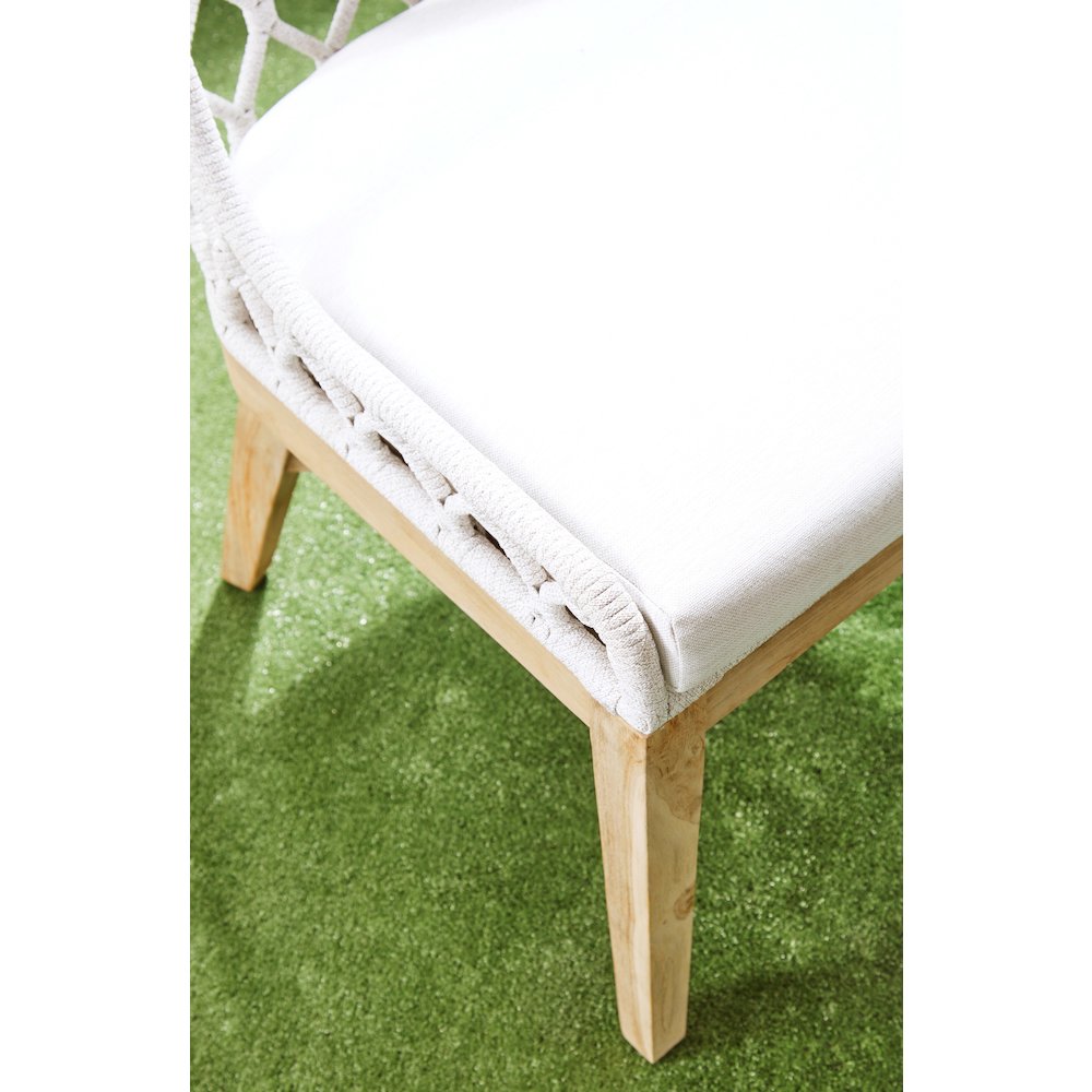 Woven - Outdoor  Transitional Lattis Outdoor Dining Chair. Picture 17