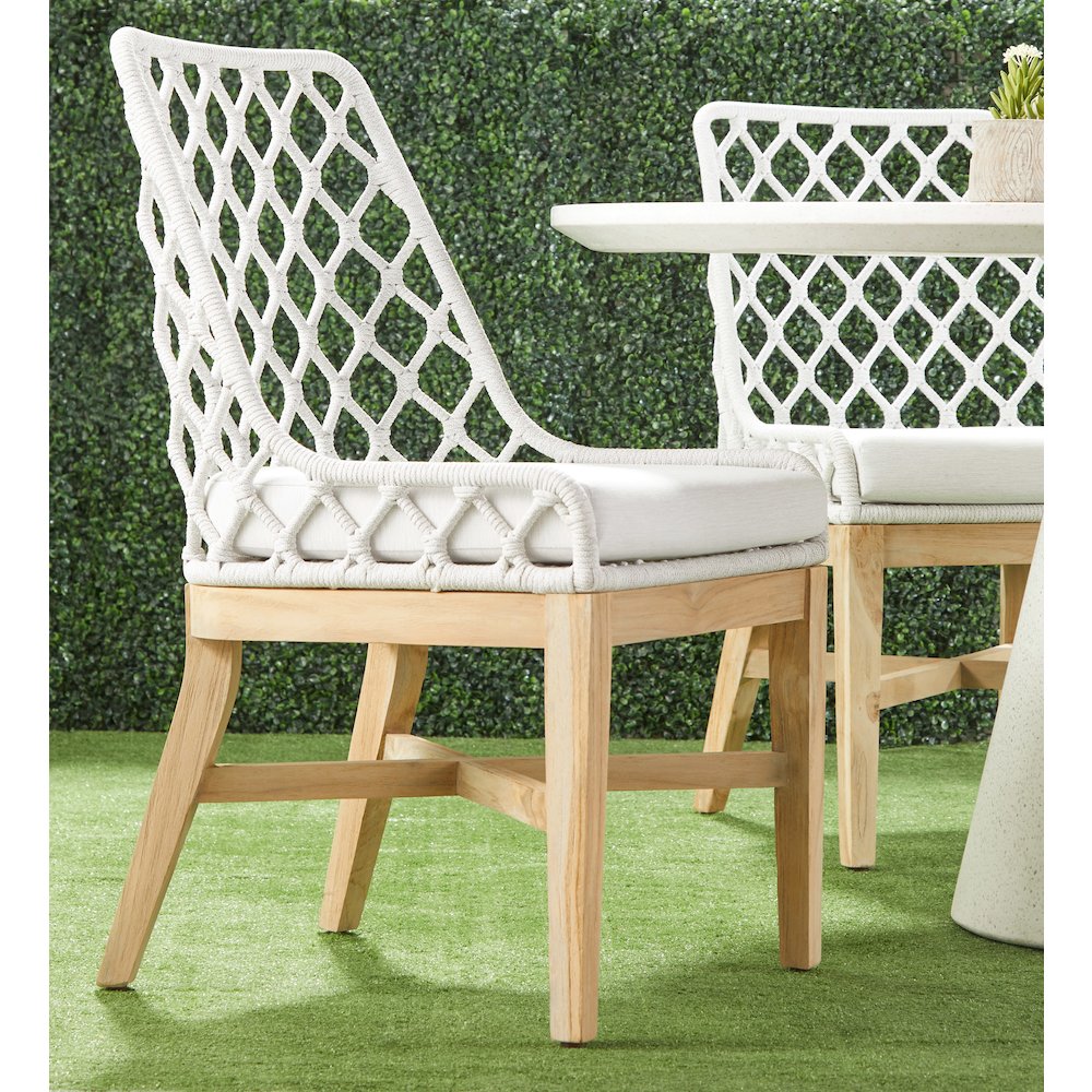 Woven - Outdoor  Transitional Lattis Outdoor Dining Chair. Picture 19