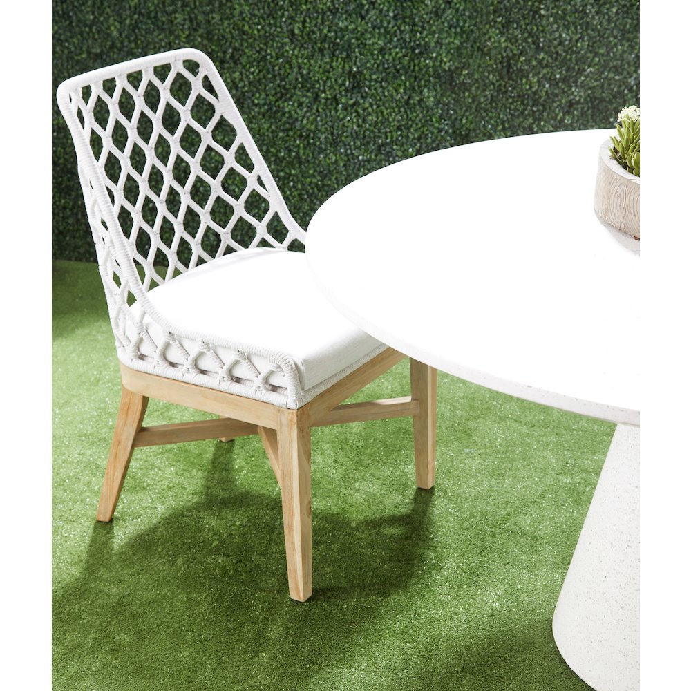 Woven - Outdoor  Transitional Lattis Outdoor Dining Chair. Picture 20