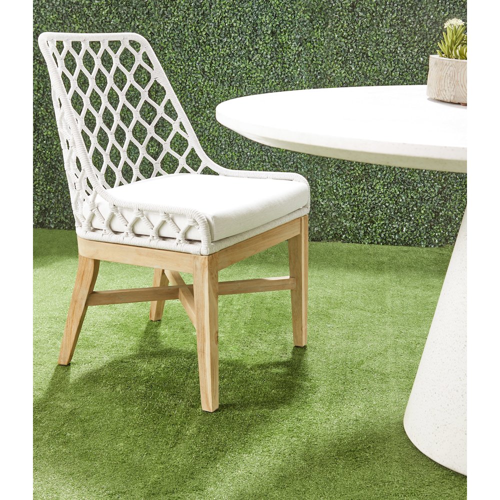 Woven - Outdoor  Transitional Lattis Outdoor Dining Chair. Picture 21