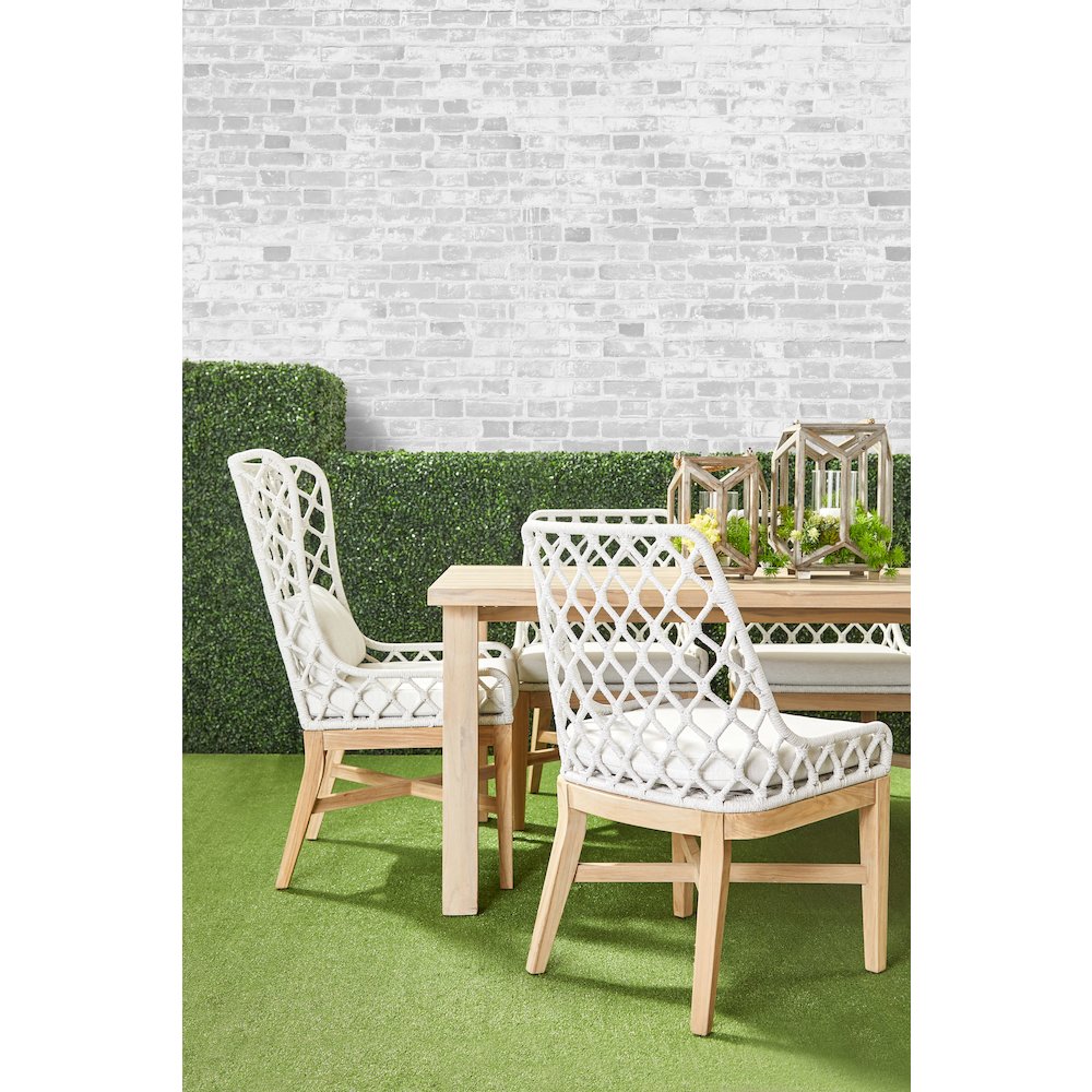 Woven - Outdoor  Transitional Lattis Outdoor Dining Chair. Picture 23