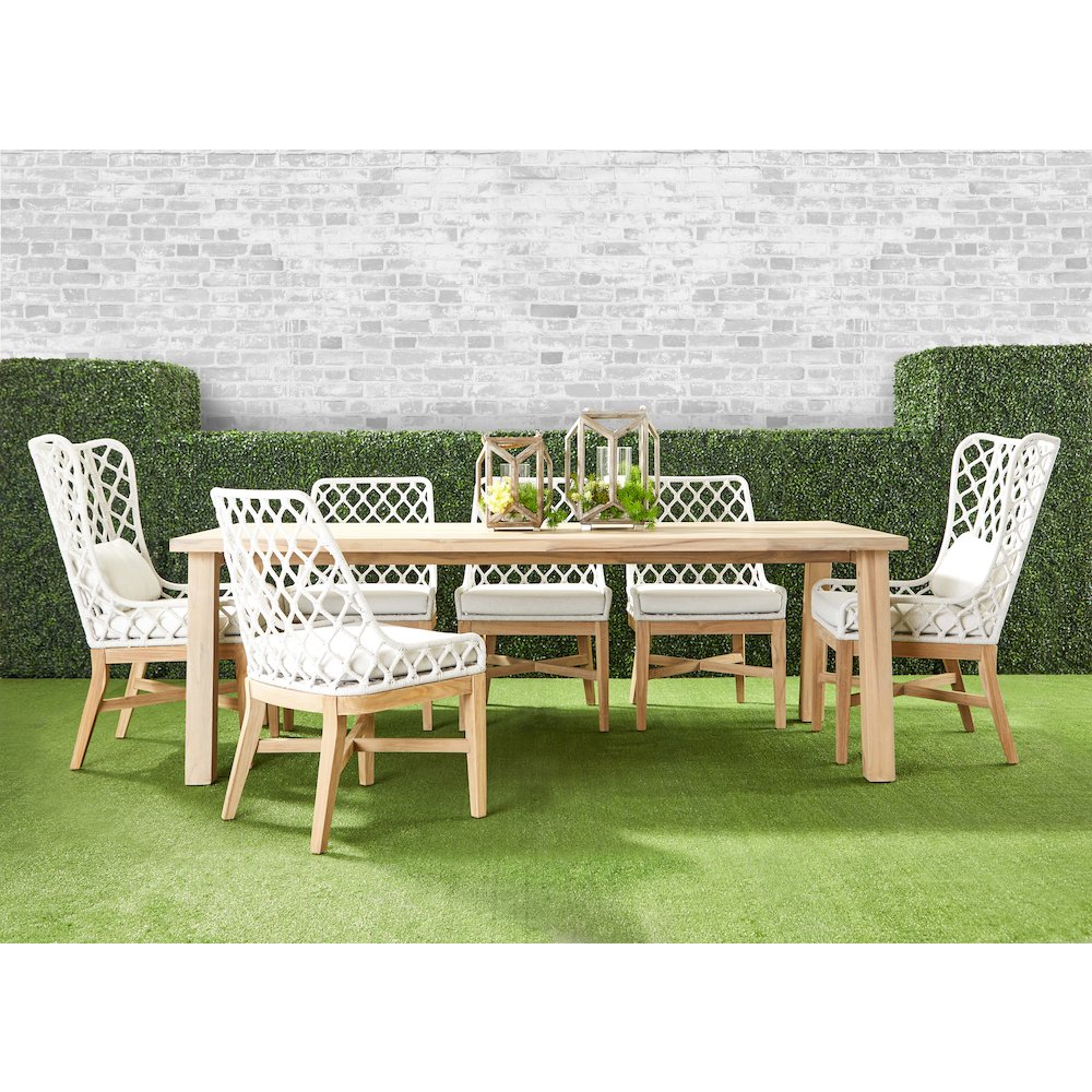 Woven - Outdoor  Transitional Lattis Outdoor Dining Chair. Picture 24