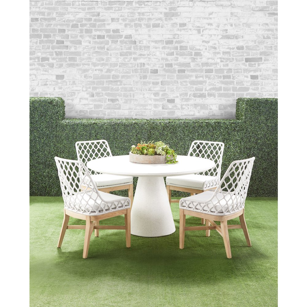 Woven - Outdoor  Transitional Lattis Outdoor Dining Chair. Picture 25