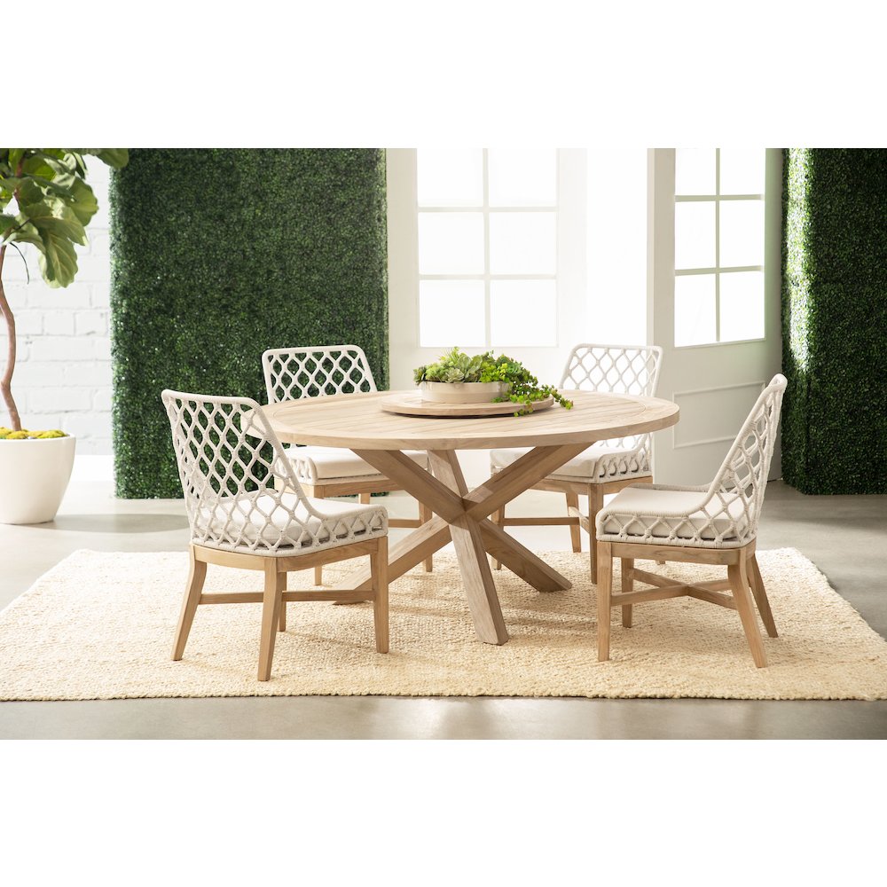 Woven - Outdoor  Transitional Lattis Outdoor Dining Chair. Picture 26
