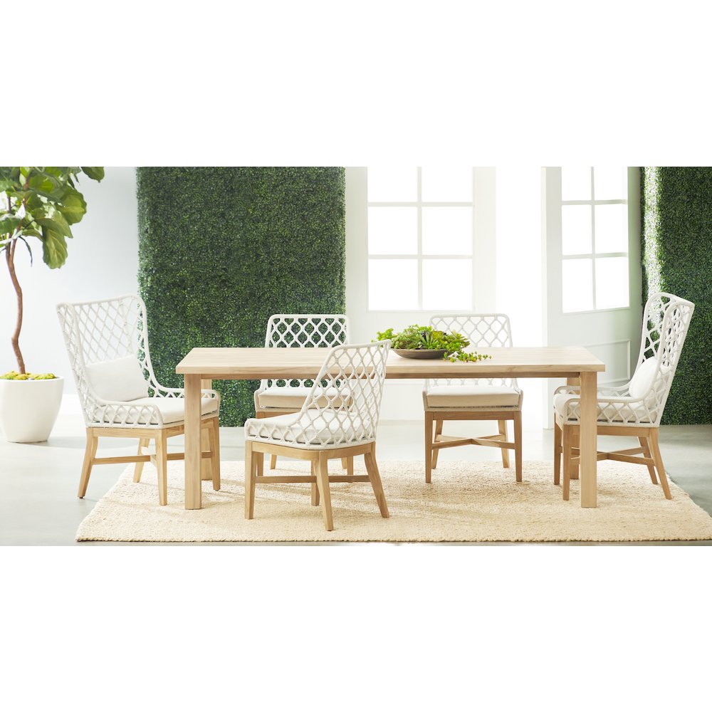 Woven - Outdoor  Transitional Lattis Outdoor Dining Chair. Picture 27