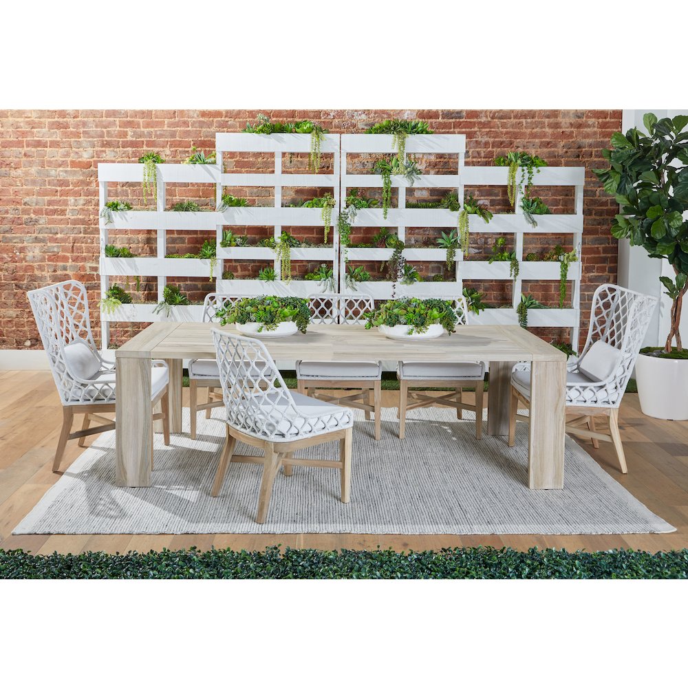 Woven - Outdoor  Transitional Lattis Outdoor Dining Chair. Picture 29