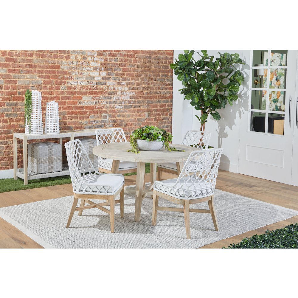Woven - Outdoor  Transitional Lattis Outdoor Dining Chair. Picture 30