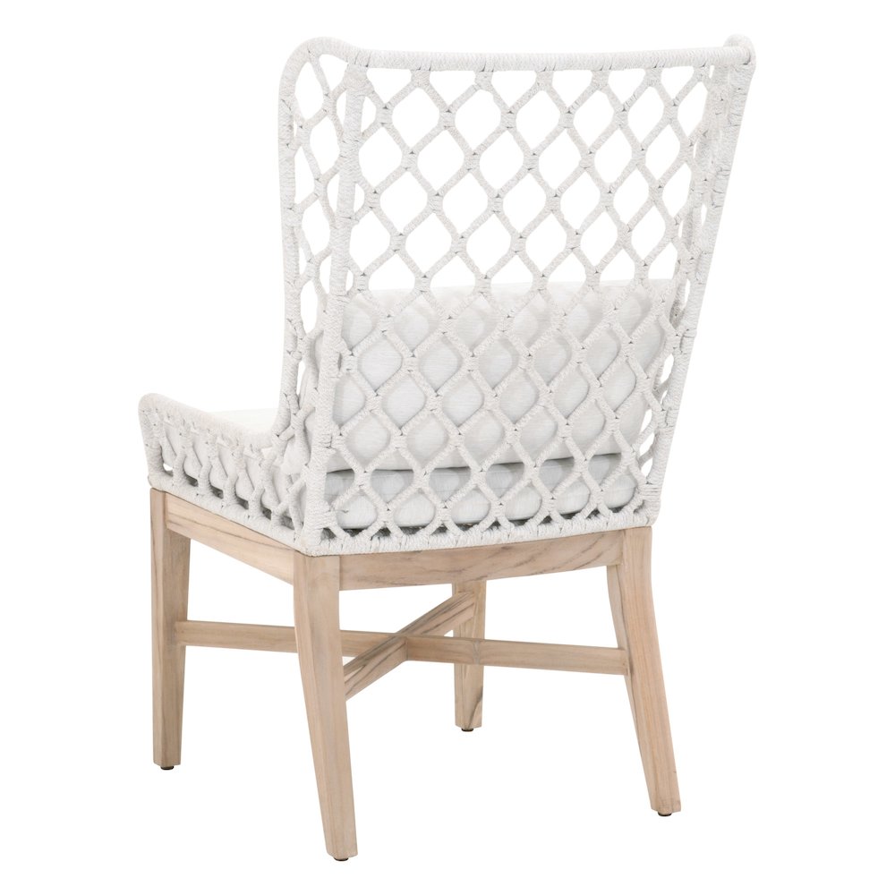 Woven - Outdoor  Transitional Lattis Outdoor Wing Chair. Picture 4