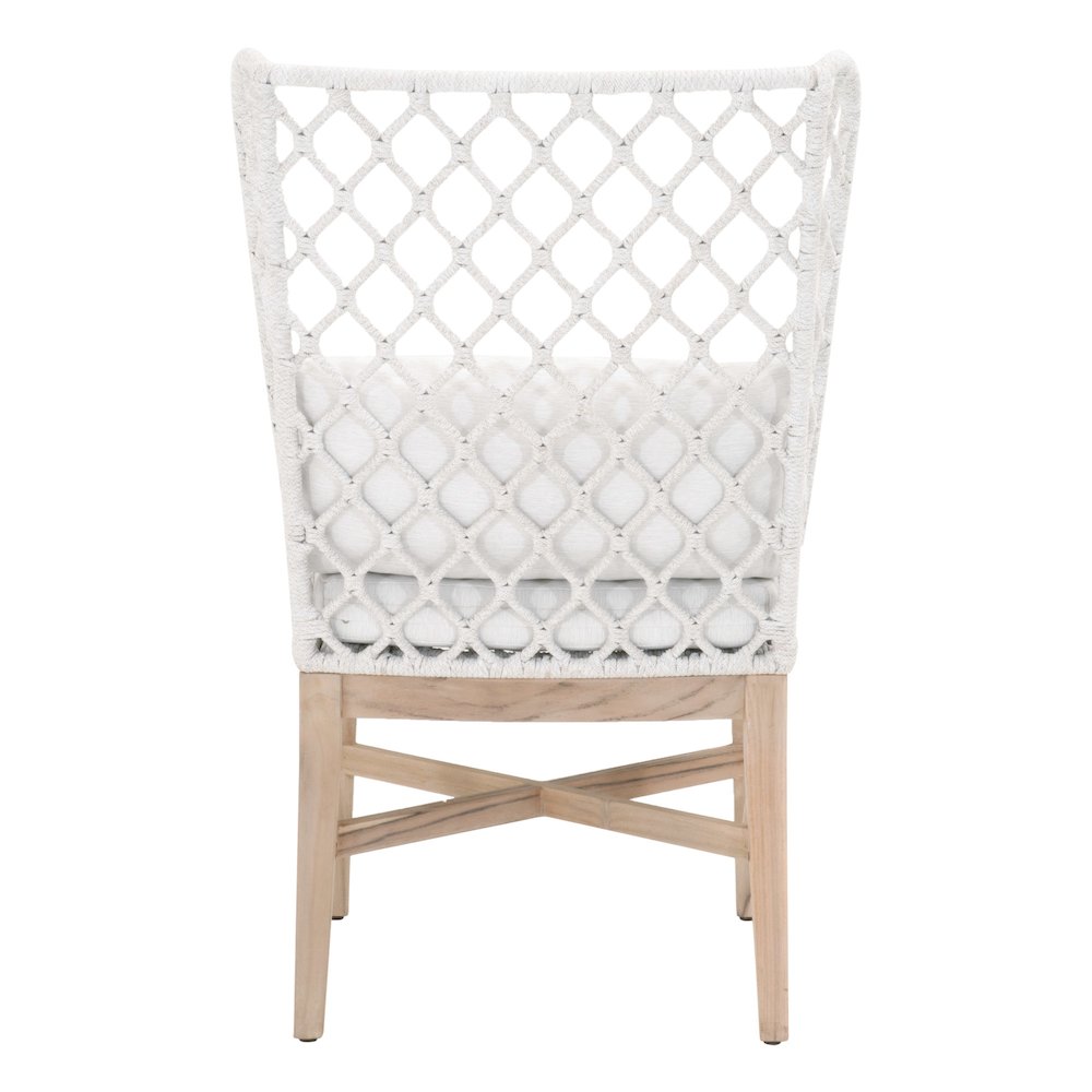 Woven - Outdoor  Transitional Lattis Outdoor Wing Chair. Picture 5