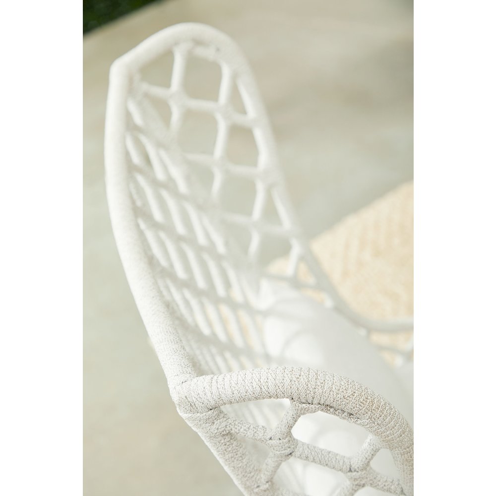 Woven - Outdoor  Transitional Lattis Outdoor Wing Chair. Picture 11