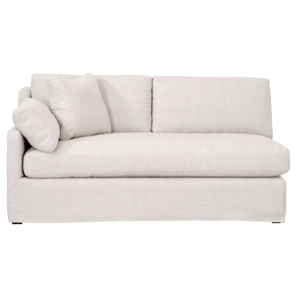 Transitional Lena Modular Slipcover 2-Seat Left Slope Arm Sofa. Picture 1