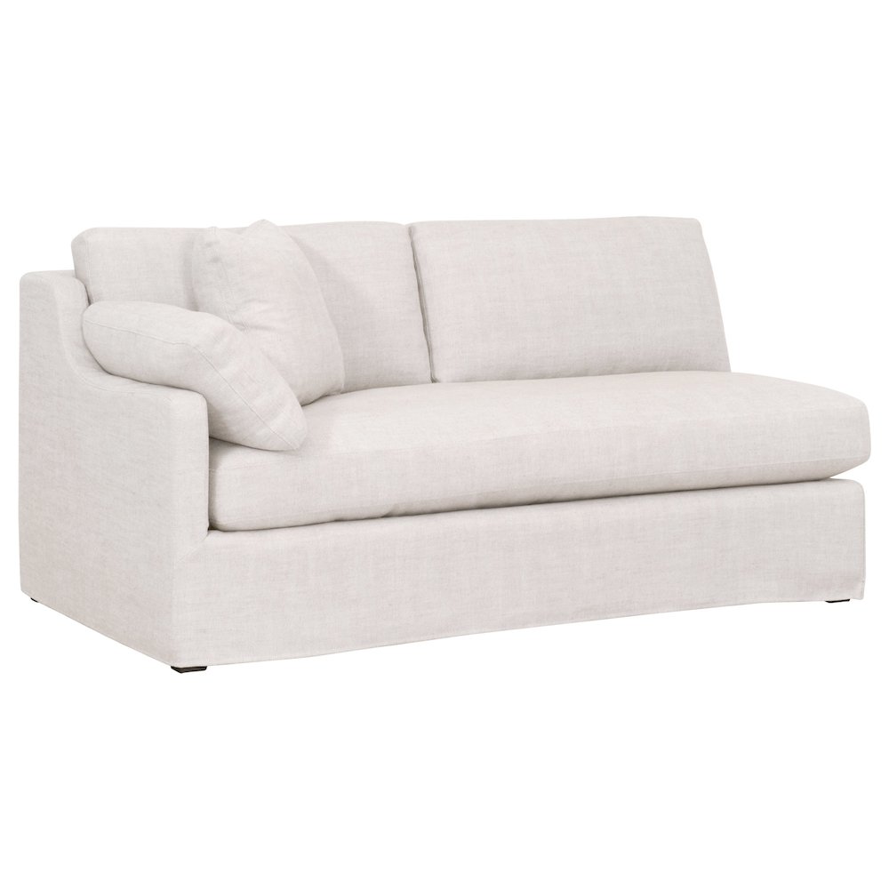 Transitional Lena Modular Slipcover 2-Seat Left Slope Arm Sofa. Picture 2