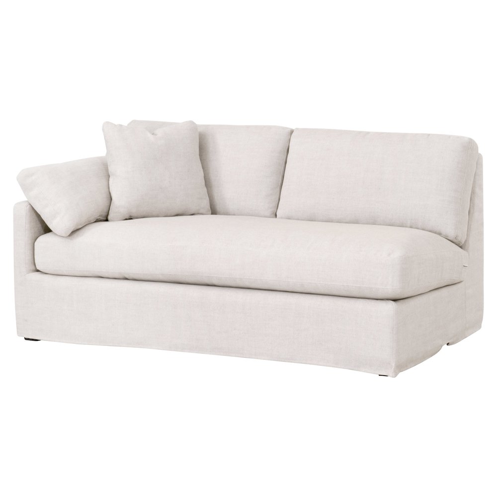 Transitional Lena Modular Slipcover 2-Seat Left Slope Arm Sofa. Picture 3