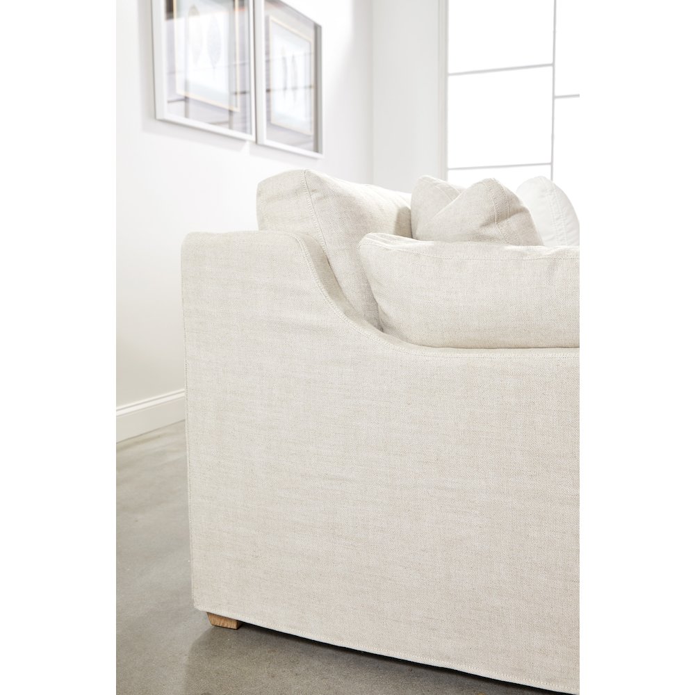 Transitional Lena Modular Slipcover 2-Seat Left Slope Arm Sofa. Picture 8
