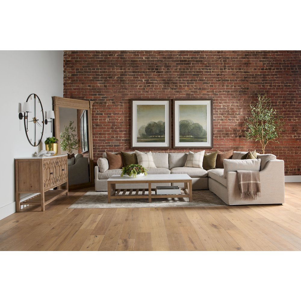 Transitional Lena Modular Slipcover 2-Seat Left Slope Arm Sofa. Picture 21