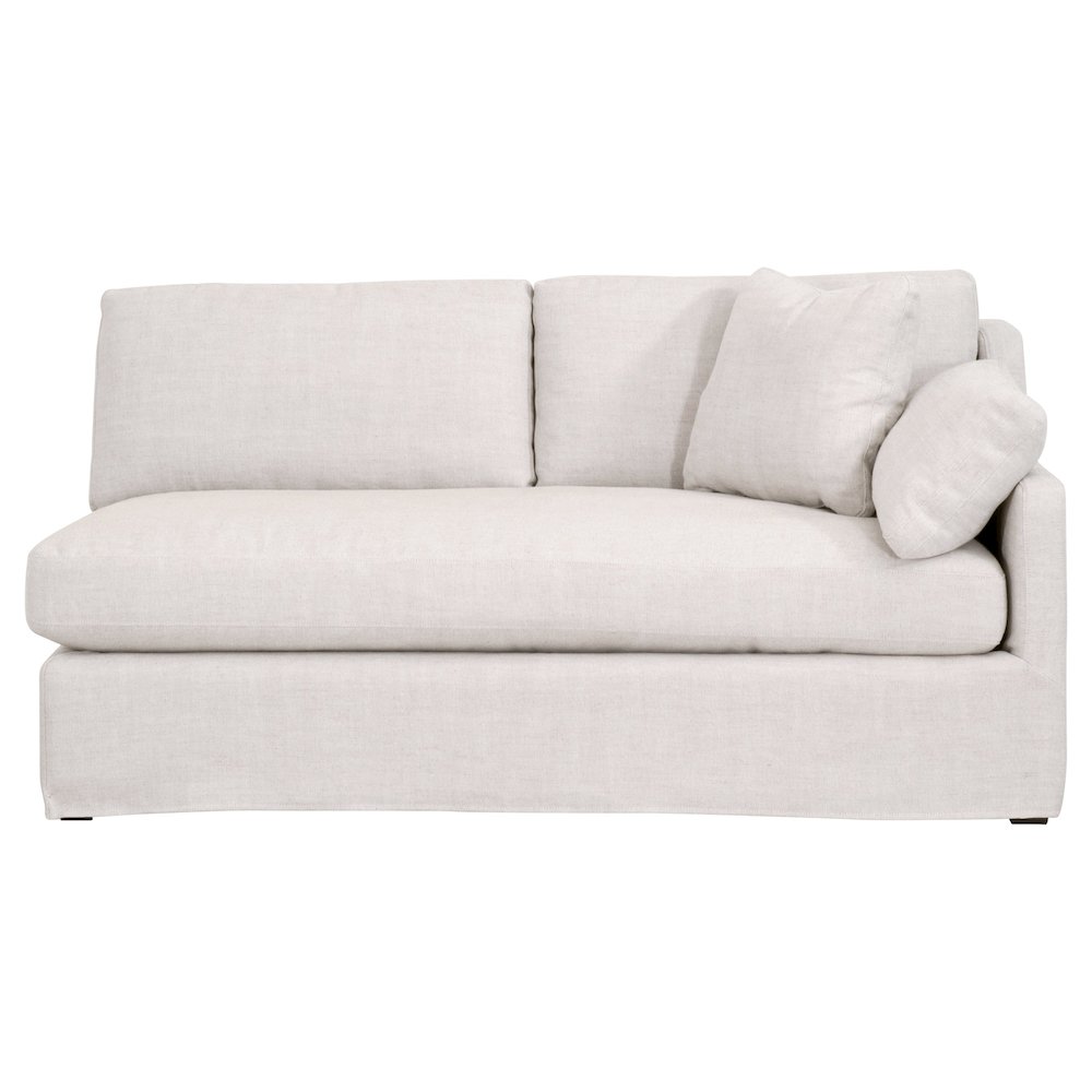 Transitional Lena Modular Slipcover 2-Seat Right Slope Arm Sofa. Picture 1