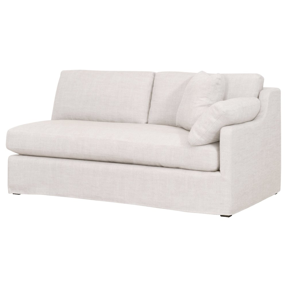 Transitional Lena Modular Slipcover 2-Seat Right Slope Arm Sofa. Picture 2