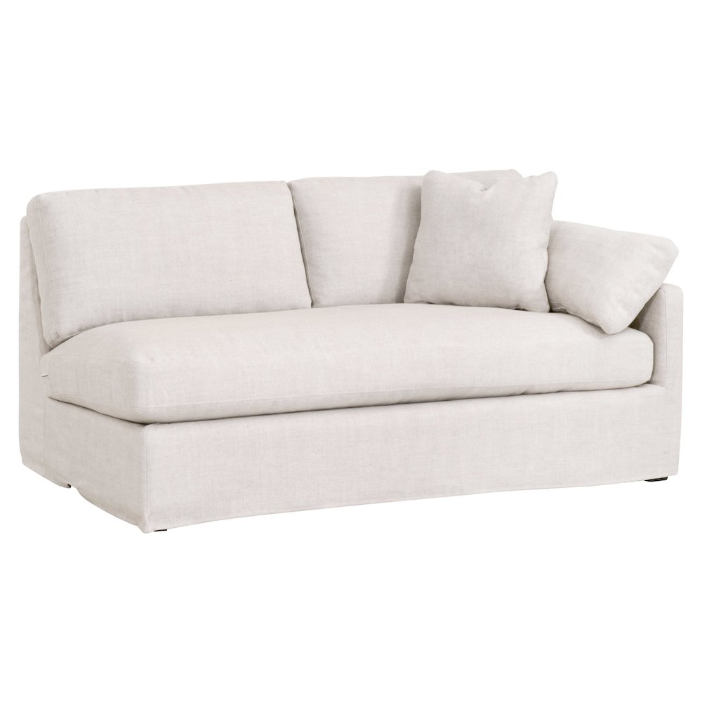 Transitional Lena Modular Slipcover 2-Seat Right Slope Arm Sofa. Picture 3