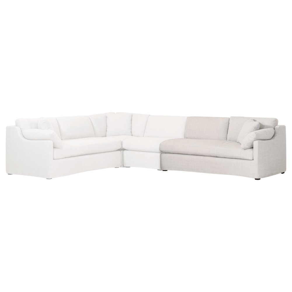 Transitional Lena Modular Slipcover 2-Seat Right Slope Arm Sofa. Picture 5
