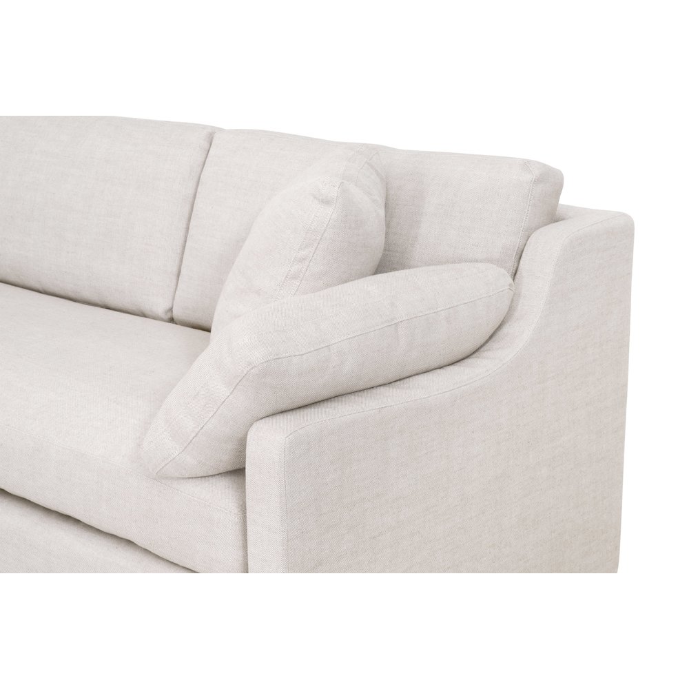 Transitional Lena Modular Slipcover 2-Seat Right Slope Arm Sofa. Picture 7