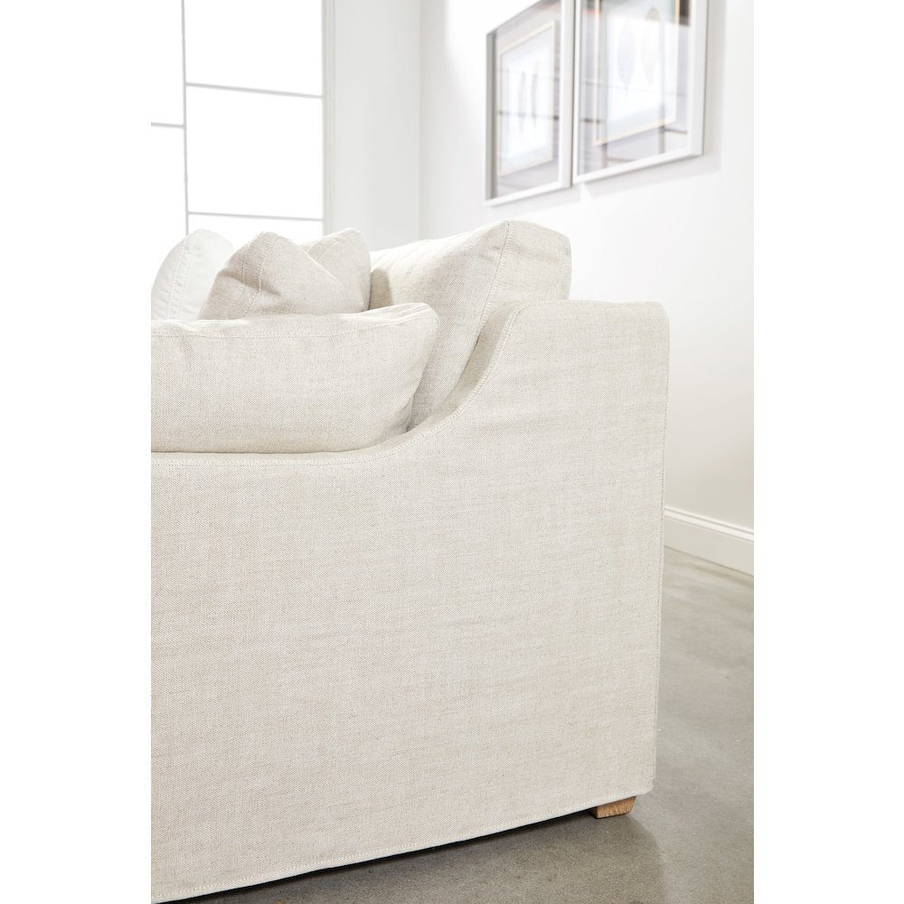 Transitional Lena Modular Slipcover 2-Seat Right Slope Arm Sofa. Picture 8