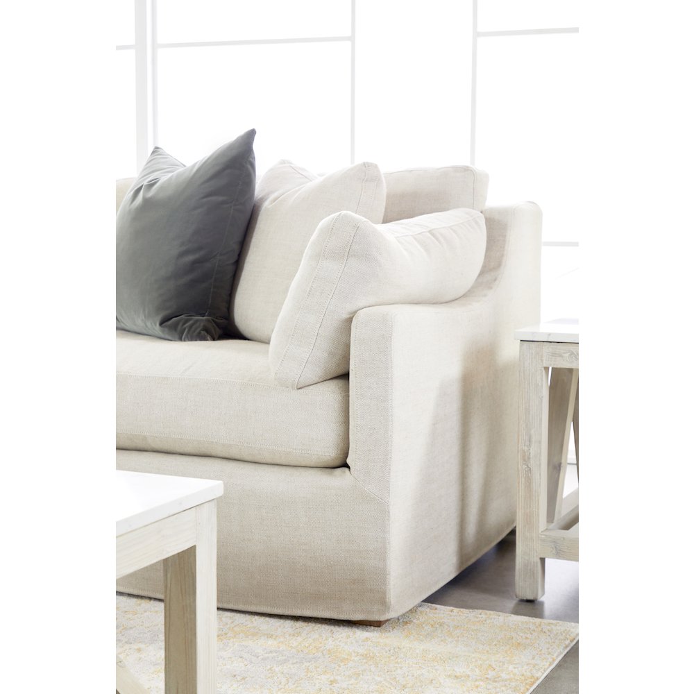 Transitional Lena Modular Slipcover 2-Seat Right Slope Arm Sofa. Picture 9