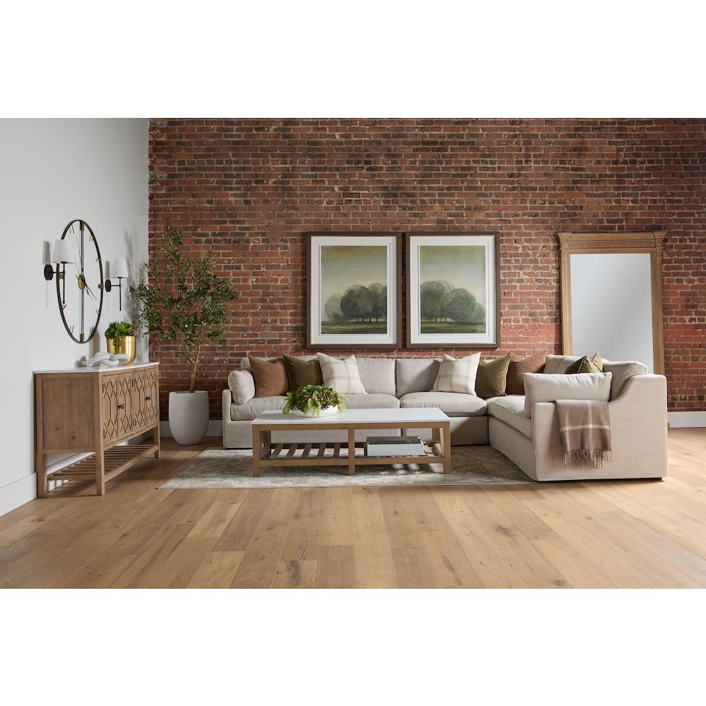 Transitional Lena Modular Slipcover 2-Seat Right Slope Arm Sofa. Picture 22