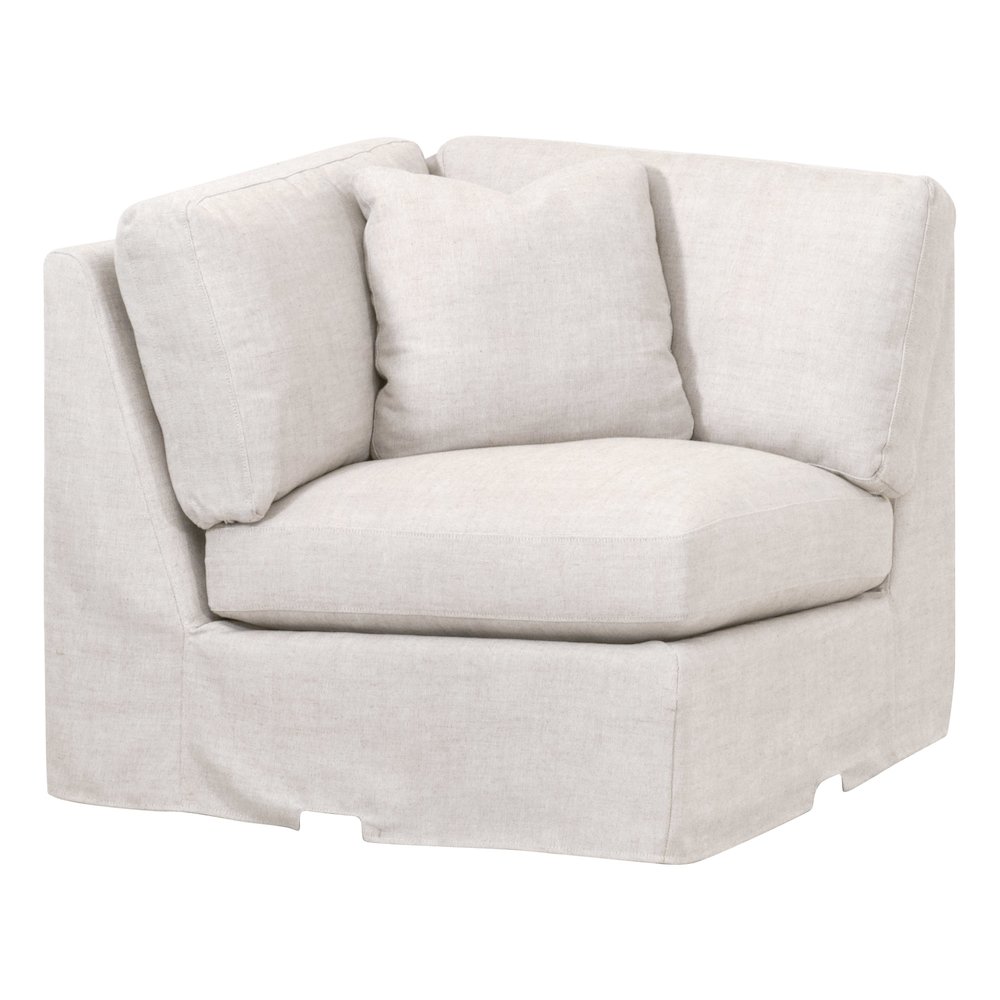 Stitch & Hand - Upholstery Transitional Lena Modular Slipcover Corner Chair. Picture 2