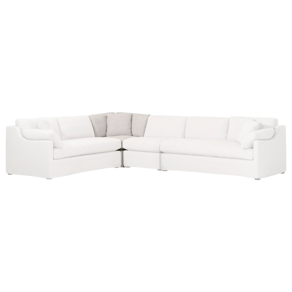 Stitch & Hand - Upholstery Transitional Lena Modular Slipcover Corner Chair. Picture 3